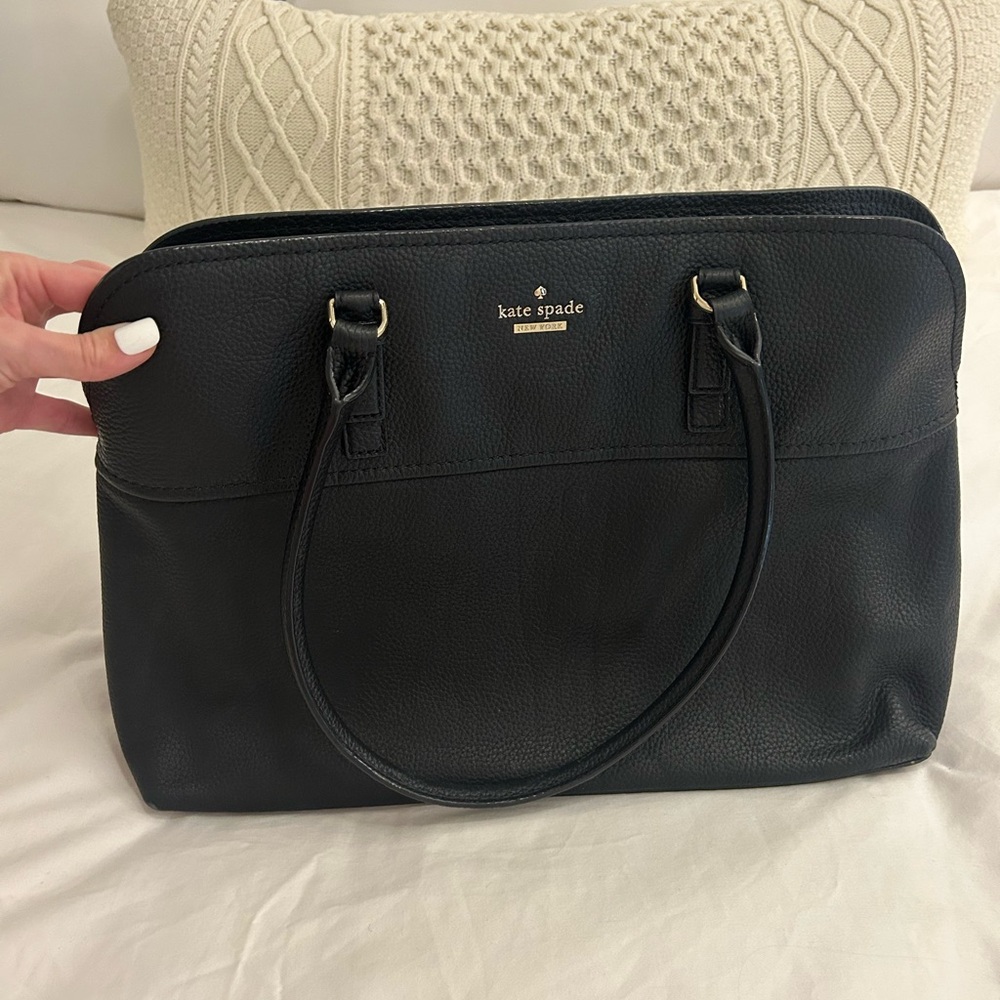 Kate Spade Black Leather Tote Bag